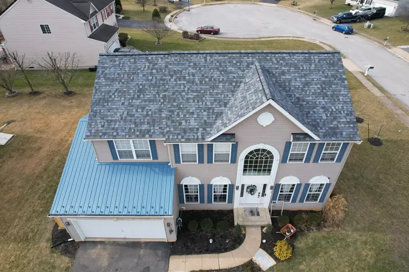 Designer Shingle + Metal Accent — Custom Home · Adams County